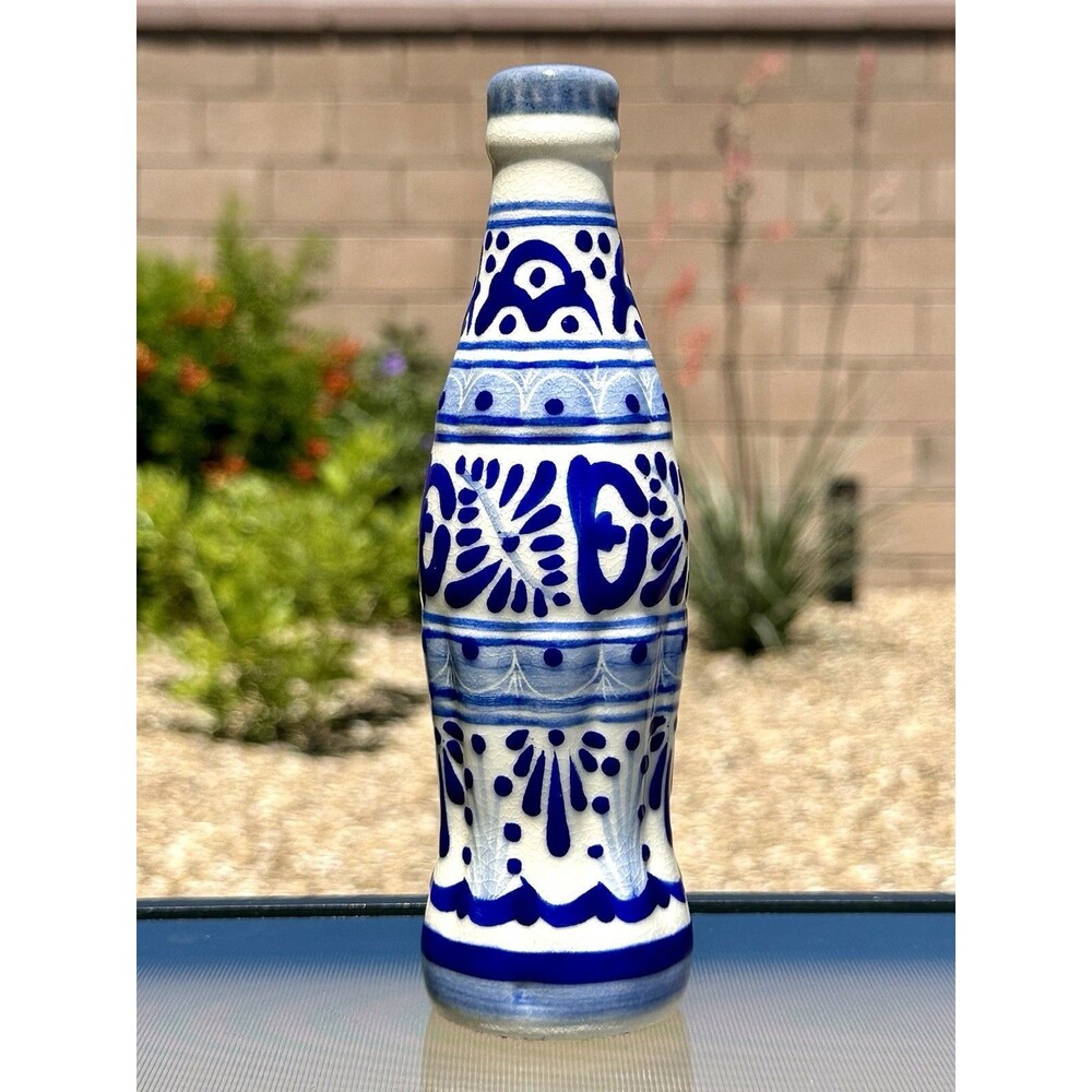Coca Cola Bottle Mexican, Ceramic Bottle, Talavera Official. Puebla/México, RARE